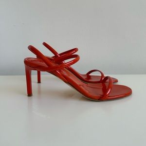 Dear Frances tomato red dash sandals strappy heels